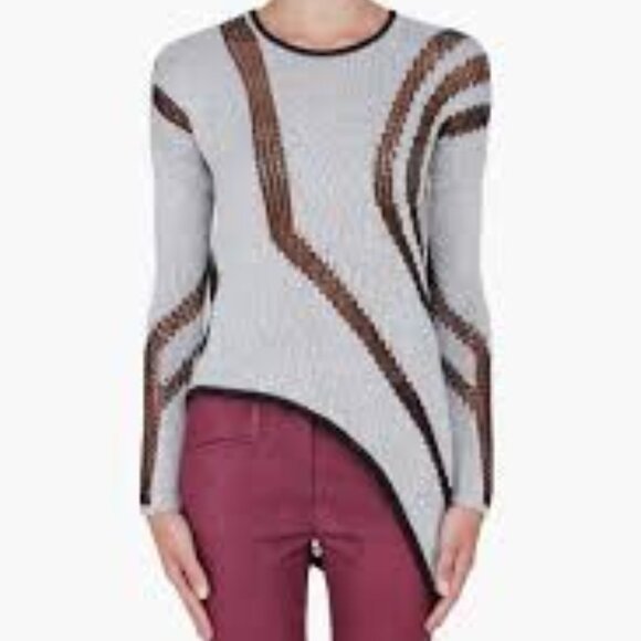 Helmut Lang Asymmetrical Knit Sweater Size Medium - Picture 1 of 12
